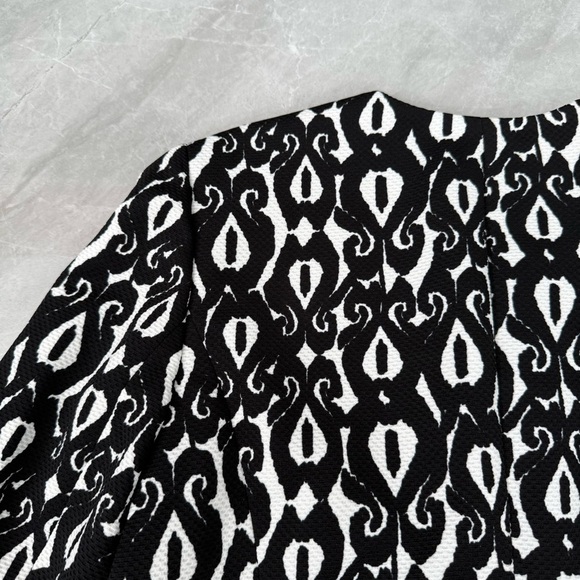 Women’s Kasper Open Front Patterned Long Sleeve Blazer Jacket Size 10P - Picture 9 of 16